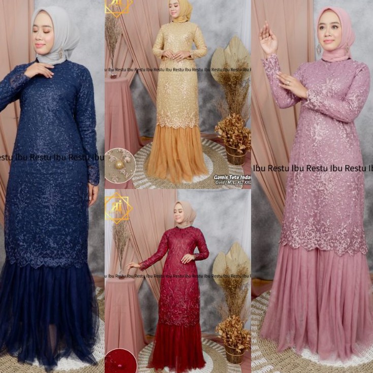 Realpict gamis tutu/baju kurung tutu/kebaya tutu pesta/gamis pesta