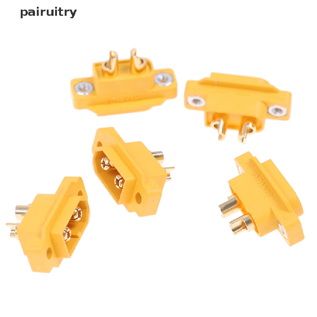 Prt 5pcs AMASS XT60E-M Plug Male XT60 Untuk RC Drone FPV Racing Fixed Board PRT