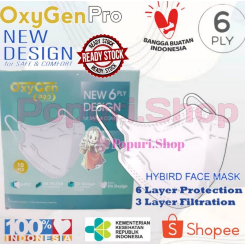Masker Premium KN95 OxyGen Pro | Masker 6 PLY Premium KN95 Genio