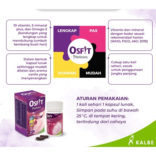 OSFIT PLATINUM BOTOL - Multivitamin Ibu Hamil Menyusui Janin Suplemen