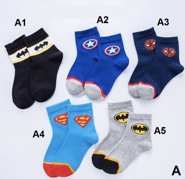 Baby socks kaos kaki anak motif superhero