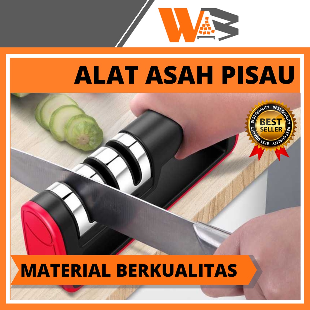 COD Alat Asah Pisau Asahan Pengasah Penajam Pisau Dapur Stainless D77