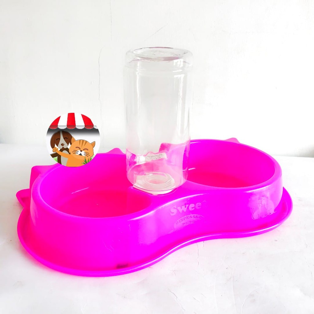 Tempat Makan Minum Hewan - Botol Kucing - Pet Bowl Double Anti Semut