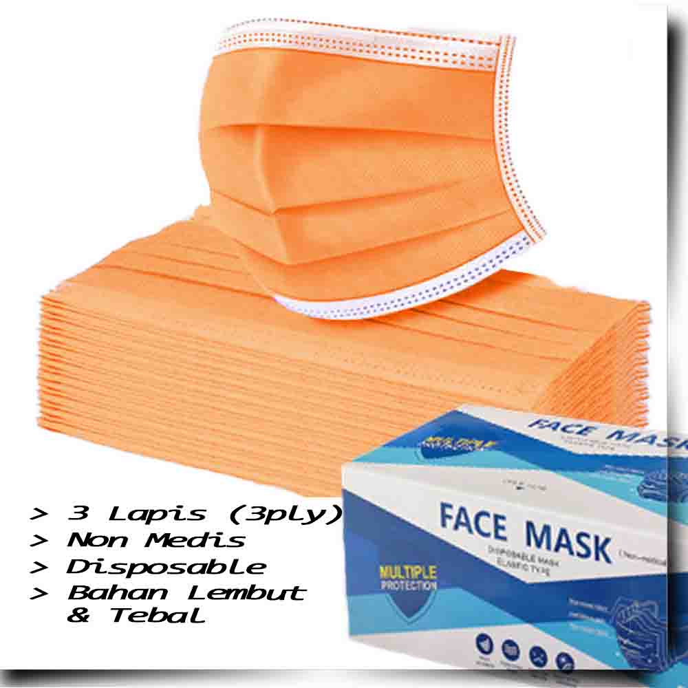 Mkids - Masker Disposable / Surgical Mask / Face Mask 3Ply Non-Medis  Masker Kain SCUBA