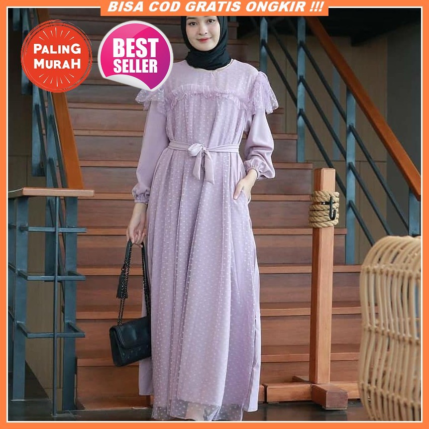 Id - [Cod] Anorra Set Gamis Lebaran / Kondangan Multifungsi Model Terbaru 2022 One Set Outer Pisah G