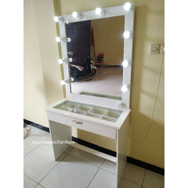 meja rias lampu cermin dinding tempel / tolet minimalis / meja rias gantung / meja rias minimalis murah / meja rias minimalis gantung-5