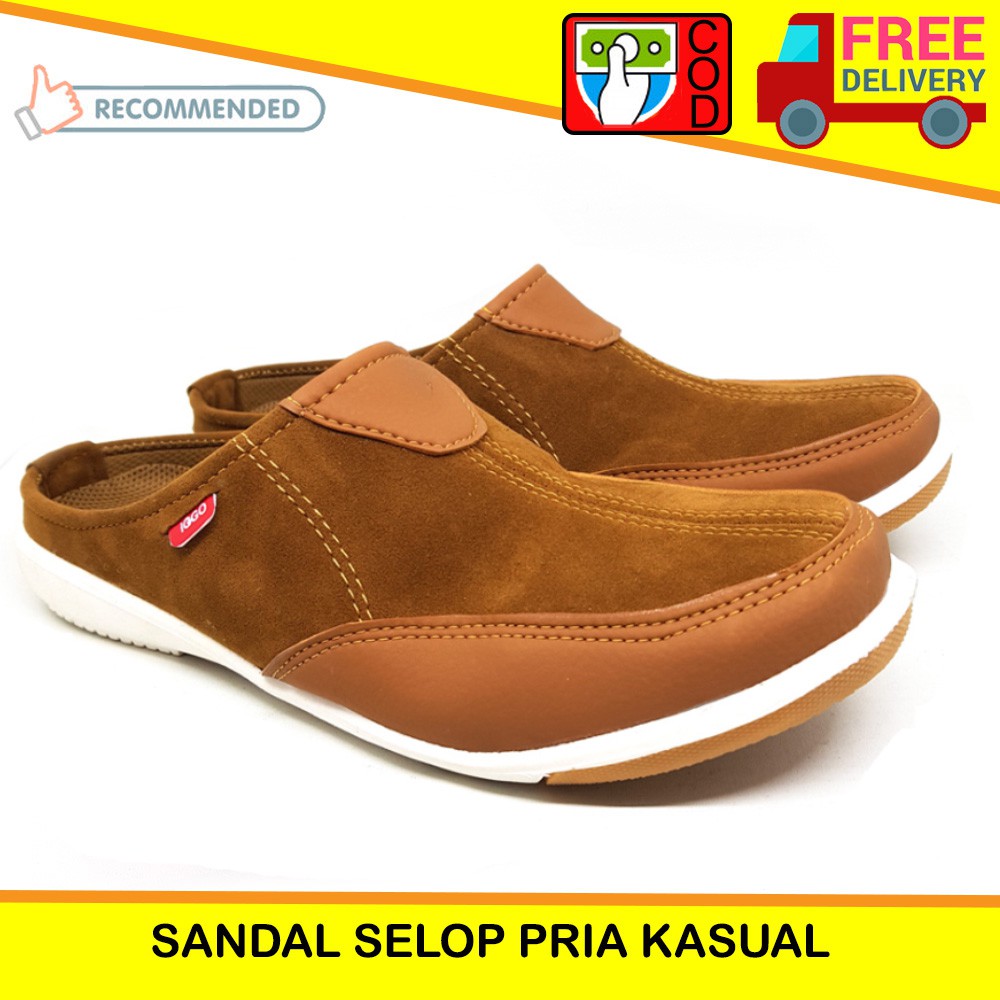 IGGO SANDAL SELOP PRIA / SANDAL SELOP CASUAL PRIA / SANDAL CASUAL PRIA - CREME
