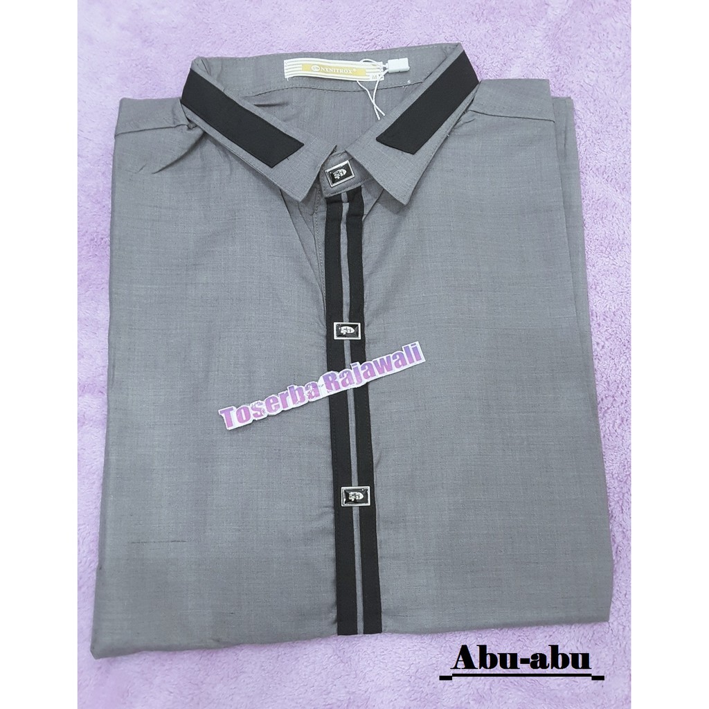(Nxnitrox F6162) Kemeja Pria Import Lengan Pendek Kombinasi