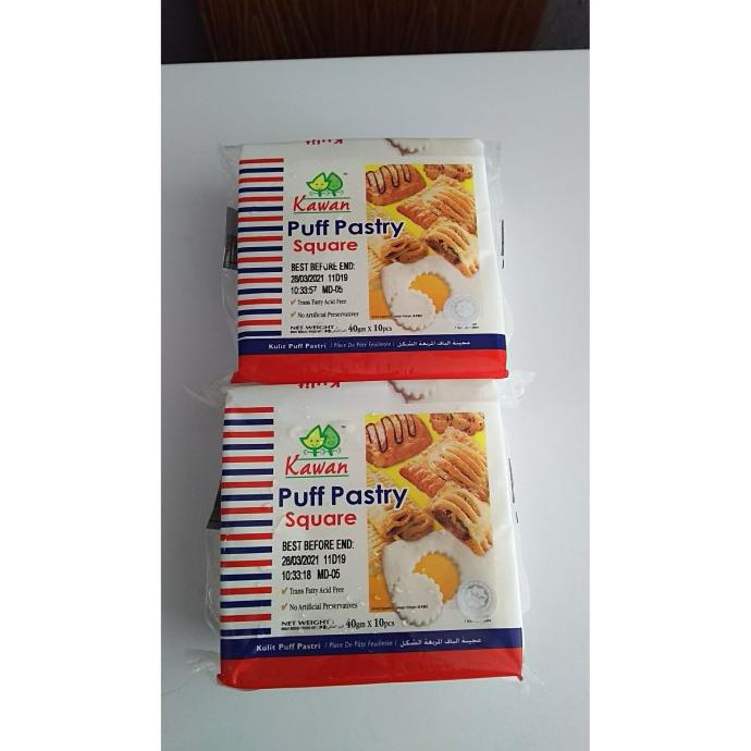 

PUFF PASTRY SQUARE KAWAN FOOD 4 INCH 10 LEMBAR - TASYA KITCHEN SPECIAL Kode 526