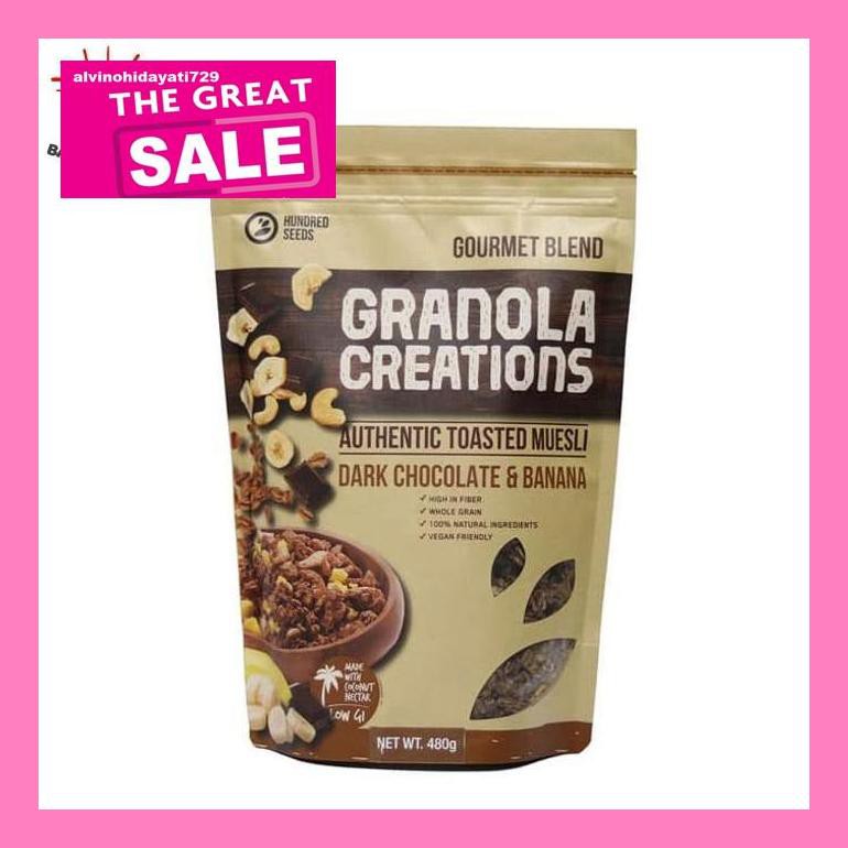 

Al04Nind Granola Creation-Dark Chocolate Banana Gourmet Mix 400 Gr Indvvl03