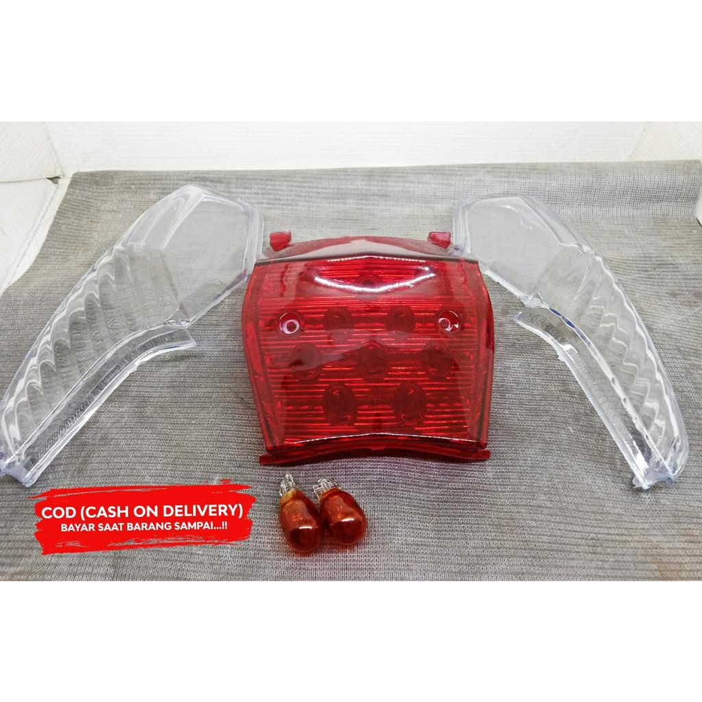 KACA MIKA LAMPU STOP BELAKANG SUPRA X 125 LAMA SUPRA X 125 BATMAN 2007 2008 2009 2010+ BOHLAM SEIN