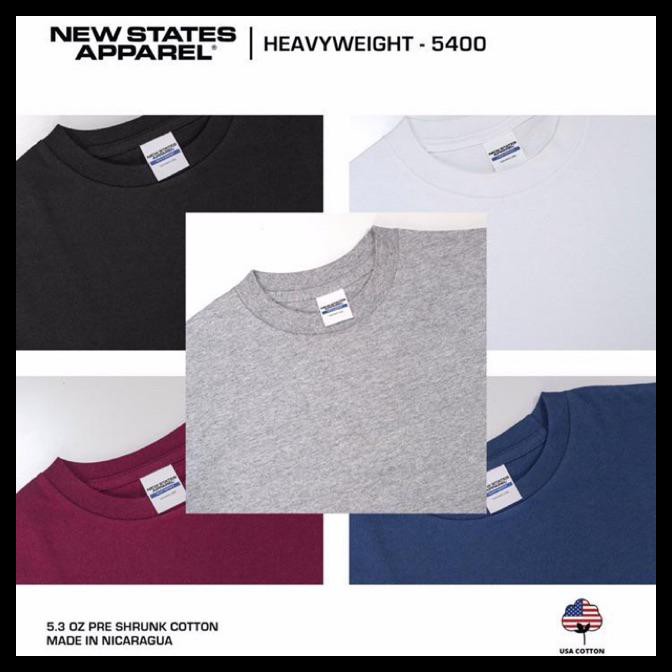 Kaos Polos New States Apparel Nsa - Heavyweight 5400 Setara Cotton Combed 20'S