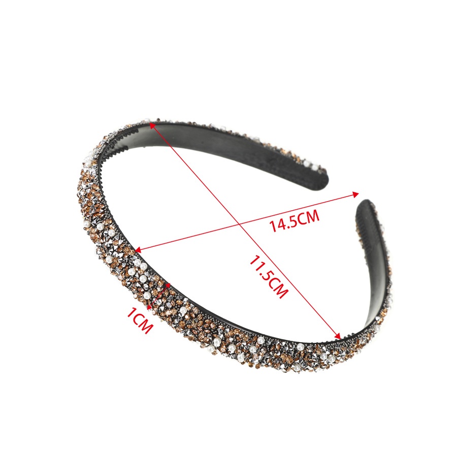 Korean Pearl Rhinestone ThinHeadband Crystal Plastic Hair Band For Woman Hair Accessories