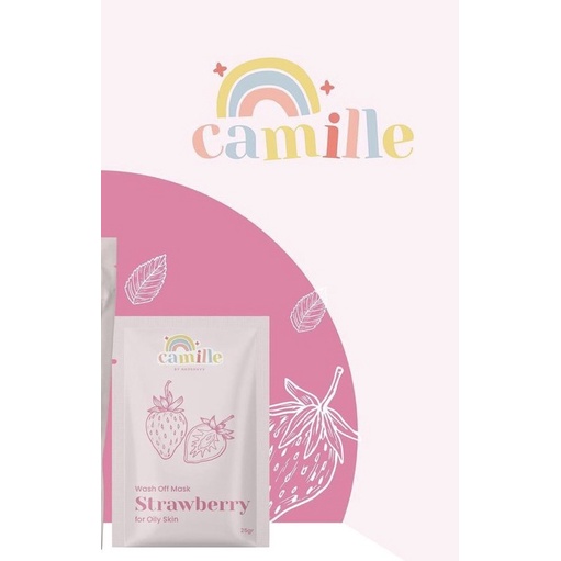 CAMILLE BEAUTY BY NADSHAVV MASKER ORGANIK BPOM 65 GRAM 25 GRAM-(25gr)Camile Strwbry