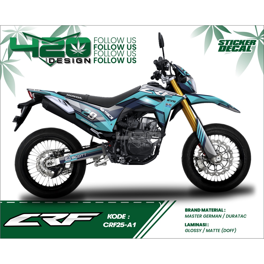 DECAL STRIPING CRF 150L - CRF150L - STICKER STIKER DECAL CRF 150L - AKSESORIS STIKER FULLBODY CRF 15