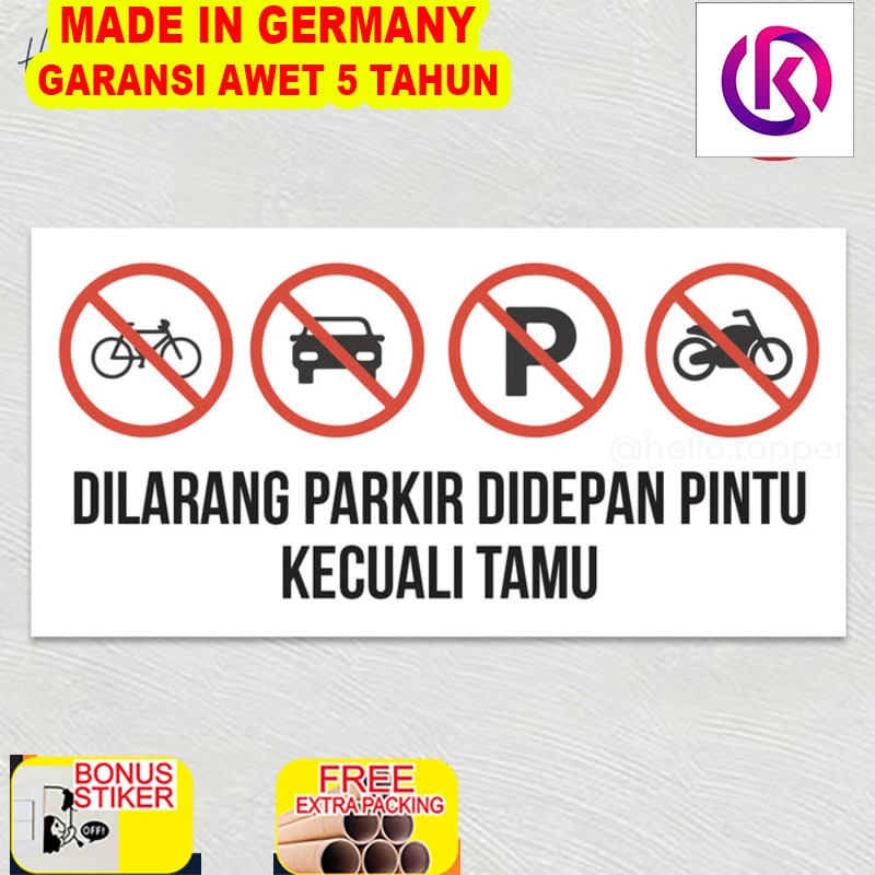 

Promo Sign Akrilik Larangan Parkir Didepan Printed | Sign Board Akrilik