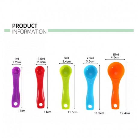 Sendok Takar 5in1 Takaran Ukur Measuring Spoon1 Set Isi 5 Sendok Obat Alat Baking Tools Bumbu Dapur