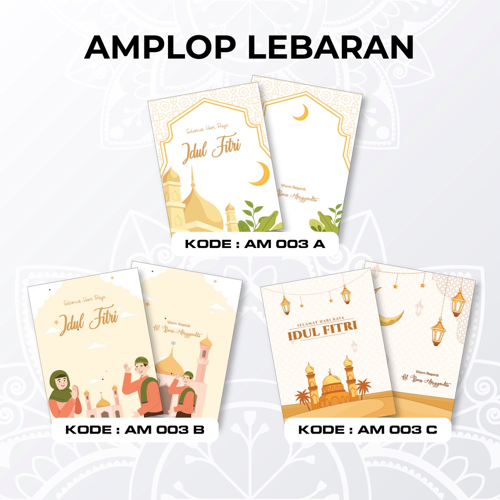 

Artomaringi Amplop Idul Fitri Custom / Angpau Lebaran AM003