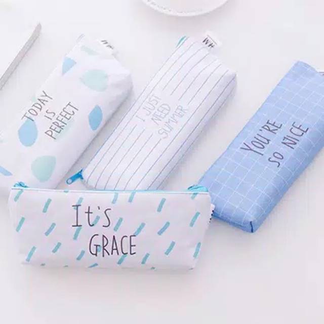 

Tempat pensil Kanvas Blue BISA COD
