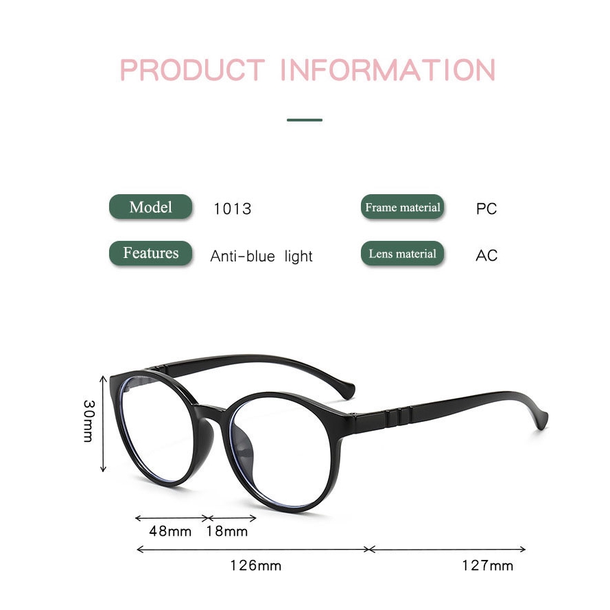 Anti Blue Light Kids Glasses Optical Frame Children Boy Girls Computer Transparent Blocking Anti Reflective Eyeglasses