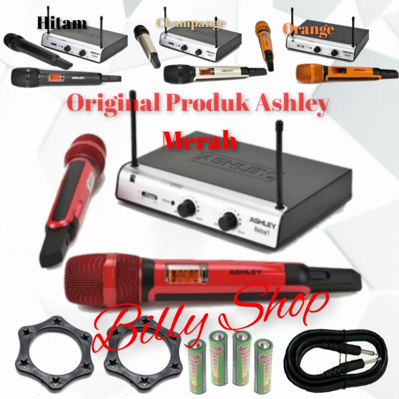 Mic Wireless Ashley Voice 1 dan D99 original produk 2 mic pegang