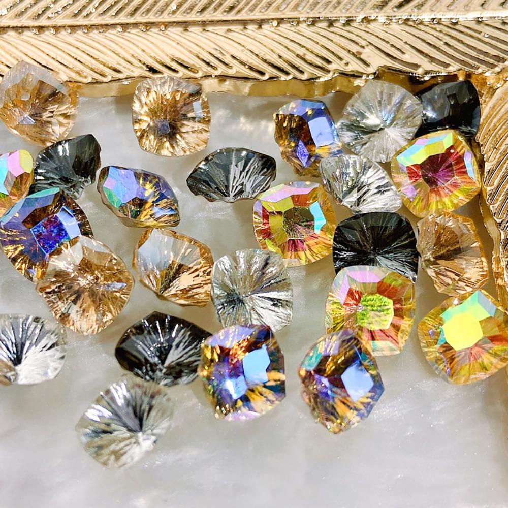 Agustina Dekorasi Nail Art 10Pcs Runcing Lotus Milenium Berlian Shiny Butterfly Nail Rhinestones