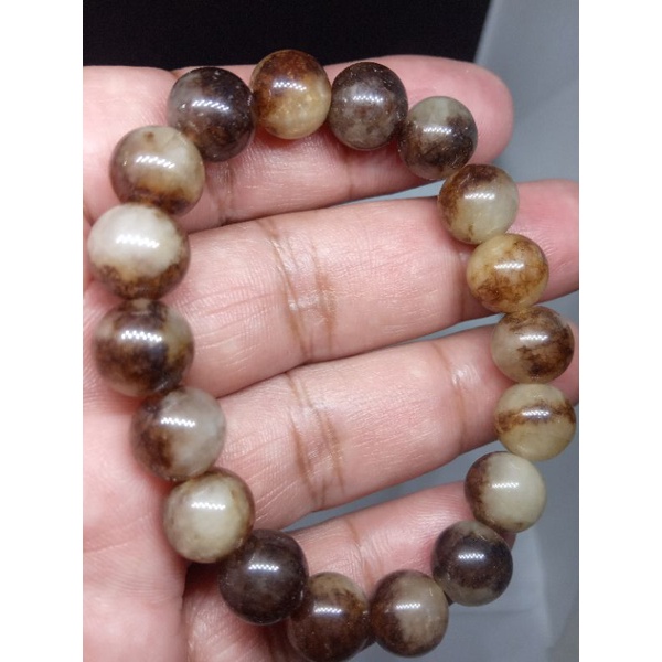 GELANG BATU GIOK COkLAT