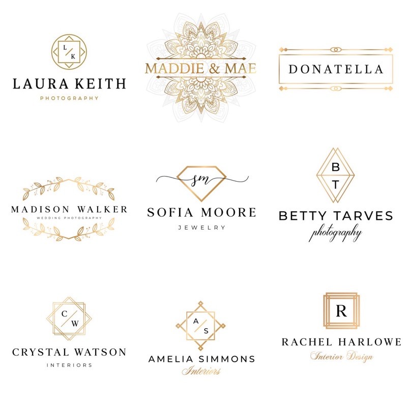 ARABELLA WHITE GOLD 2 | JASA BUAT DESAIN LOGO OLSHOP LOGO BISNIS MEWAH