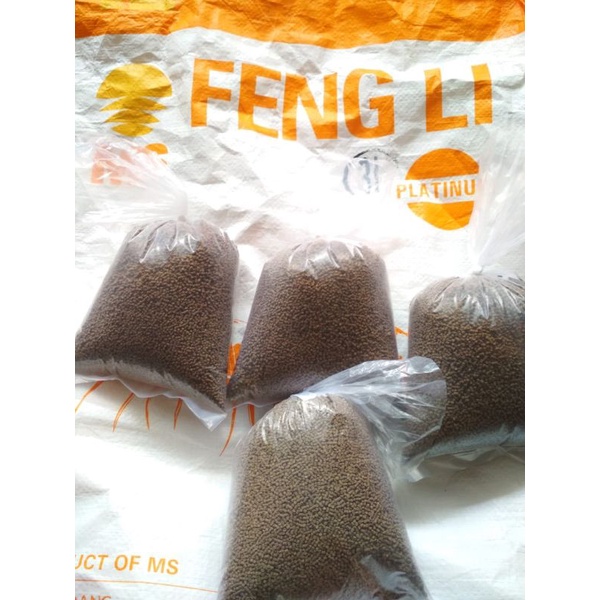 FENG LI 3 pakan tenggelam sinking feed pelet udang 1kg lobster air tawar dewasa ikan koki