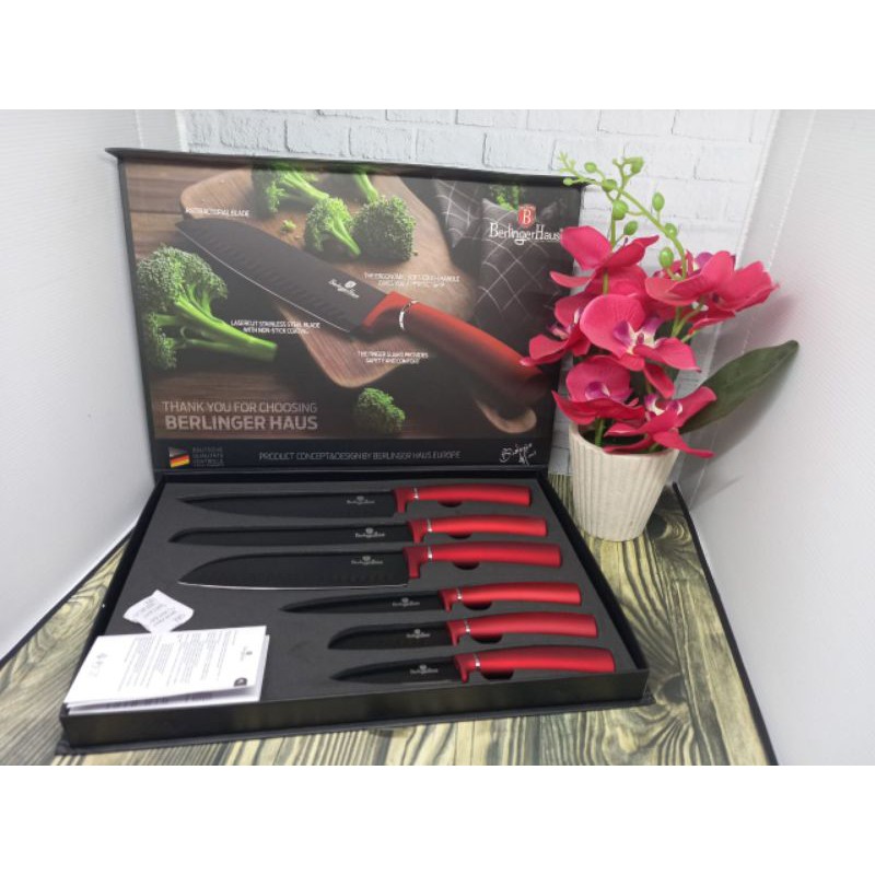 Pisau Set Berlinger Haus Burgundy / Knife Set