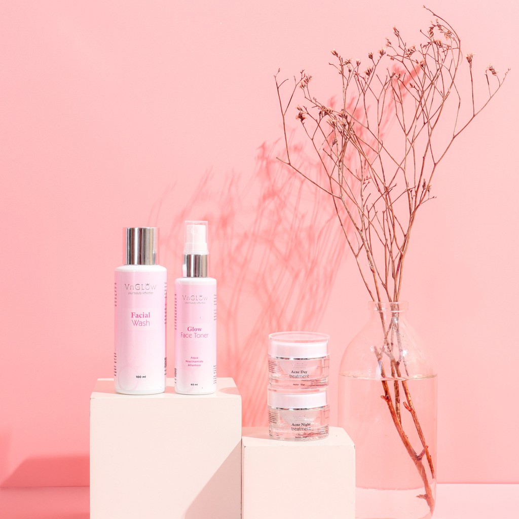 VN GLOW Skincare Perawatan Kulit Wajah Berjerawat Paket Acne