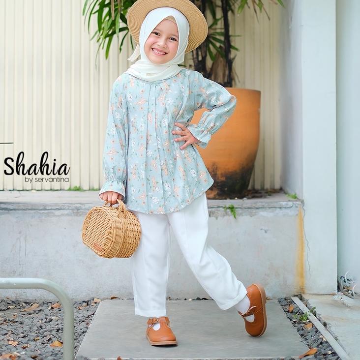 LANGSUNG KIRIM.. SHAHIA - Elena Oneset Setelan Celana Anak