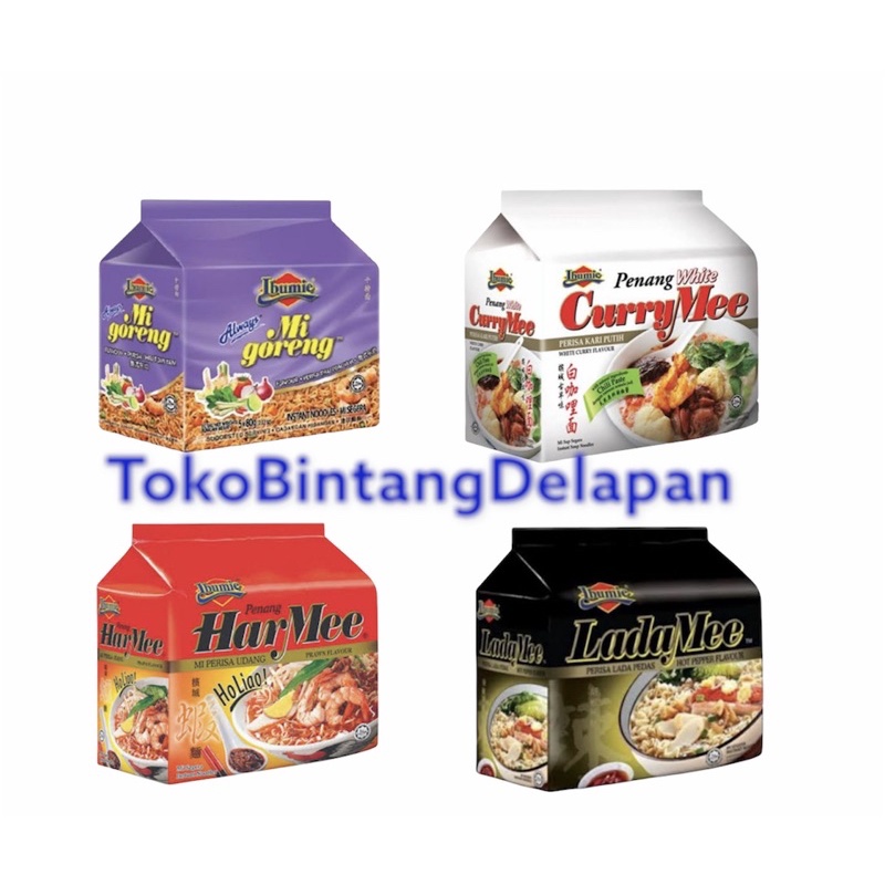 Ibumie (LadaMee/HarMee/CarryMee/MieGoreng/MisoMee) isi 5 bungkus