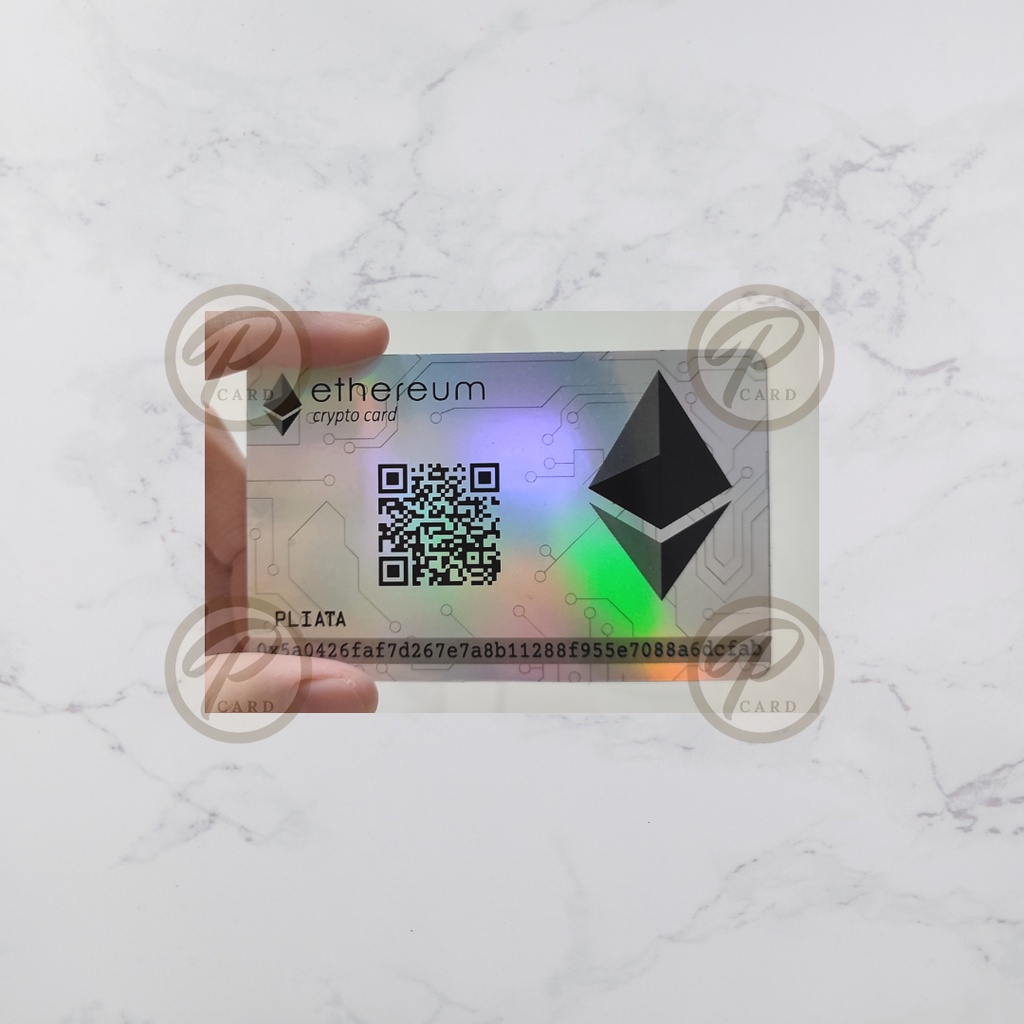 Ethereum Hologram Skin Card  - Card Cover Skin Sticker - PLIATA Stiker Kartu ATM, E-Money, E-Toll