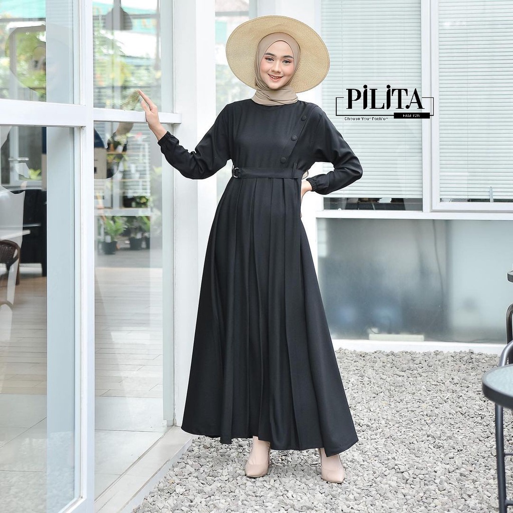 IL - Mahya Dress Gamis Wanita Muslim | Maxy Dress Wanita Belt Terkini