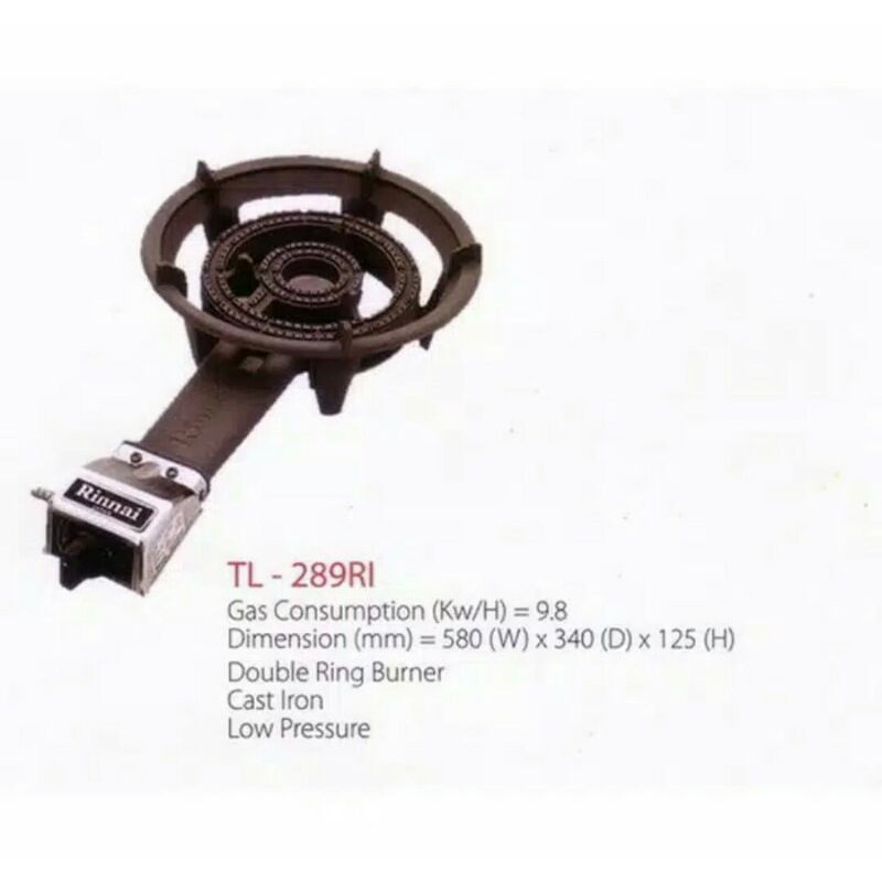 RINNAI TL-289 RI KOMPOR GAS COR 1 TUNGKU / RINNAI TL 289 RI / RINNAI TL289RI