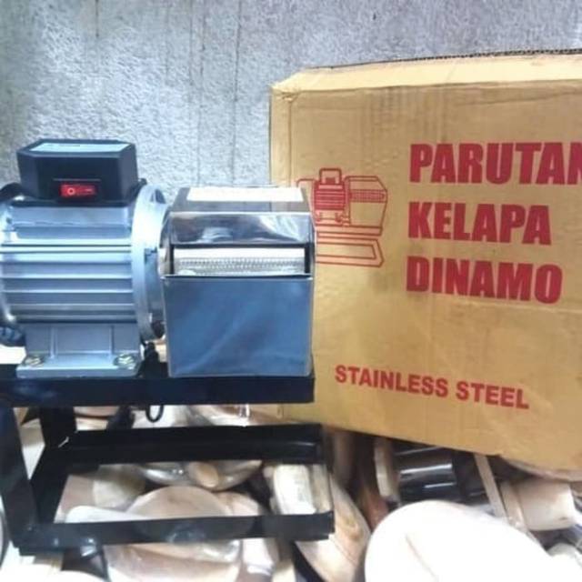 Mesin parut kelapa / mesin giling kelapa / mesin dinamo parutan kelapa stainless (antikarat)