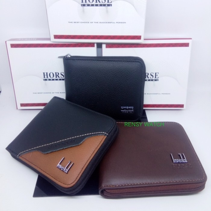 Dompet Pria Kulit Imperial Horse Original New - Hitam Combinasi