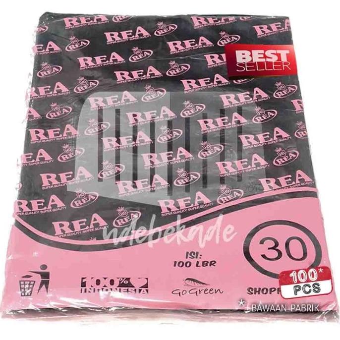

#####] Kantong Plastik HD REA Tanpa Plong 30x40 HITAM