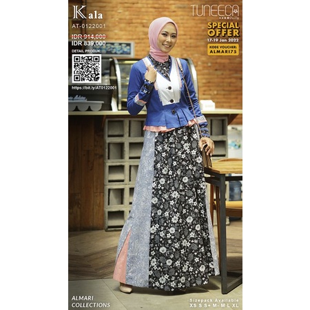 Almari Tuneeca AT-0122001 ARTEMISIA Diskon Sale Promo Gamis Long Dress
