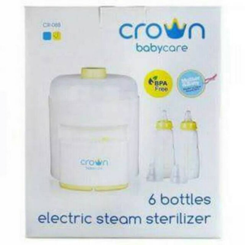 GARANSI RESMI !!!  Crown Sterilizer Bottle 6 /  Crown electric Steam Type CR 088 (GOJEK) U1