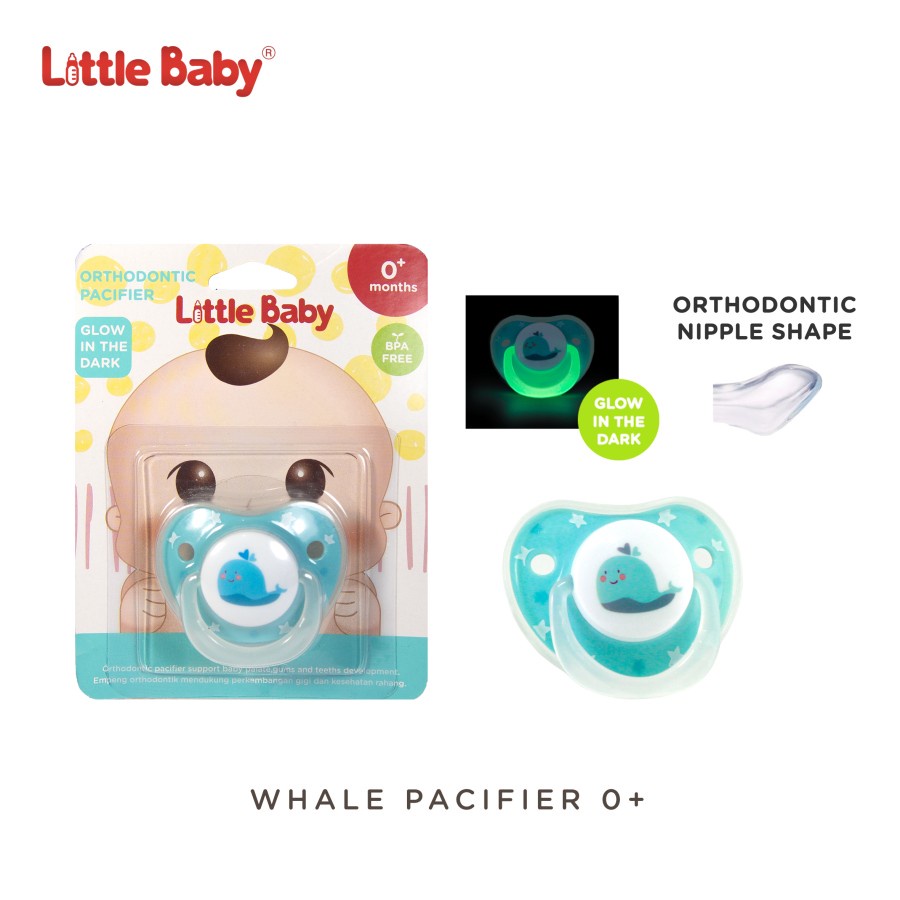 Little Baby Orthodontic Pacifier Glow In The Dark - Empeng Bayi 0m+