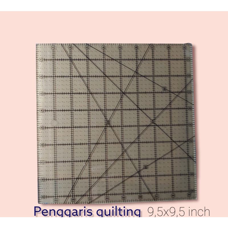 

Penggaris Quilting ( Quilting Ruler ) 9,5x9,5 inch