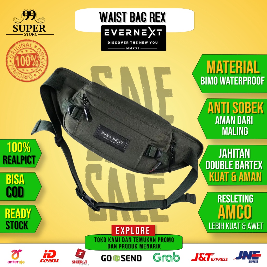 Tas Waistbag Selempang Coach Waterproof Pria Laki Wanita Original Tas Slempang Pinggang Hp Pria Ori 