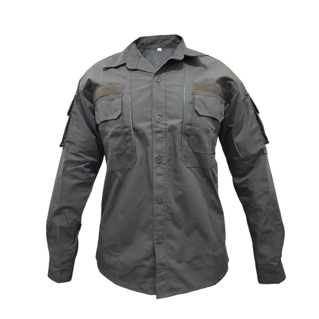 Kemeja Tactical Panjang Abu Tua / Kemeja PDL Tactical Dark Grey