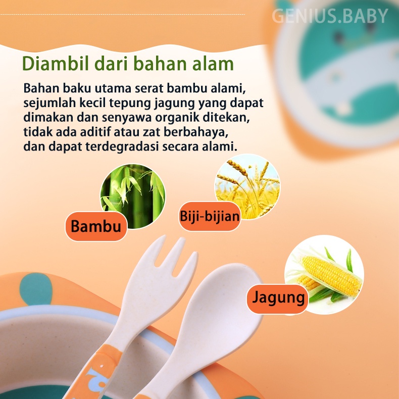 5 IN 1 Set Alat Makan Anak Dengan Variasi Desain Karakter Lucu Piring Makan Anak Piring makan balita