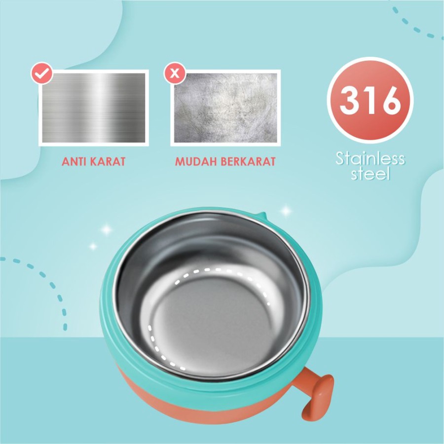 MAK254 MANGKOK MAKAN OONEW 3IN1 BABY INSULATED BOWL TB2030