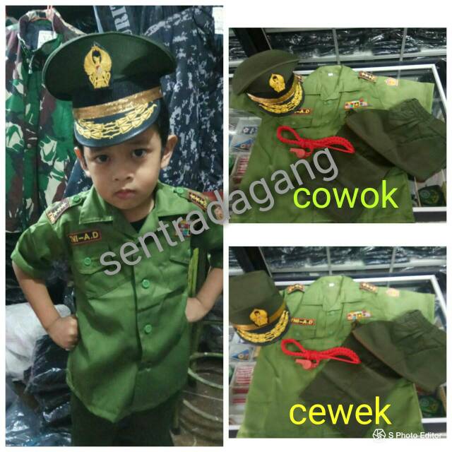 DISKON BAJU ANAK PDH TNI AD / SERAGAM ANAK TNI AD / STELAN TNI AD ANAK /SERAGAM TNI AD ANAK BAJU PDH
