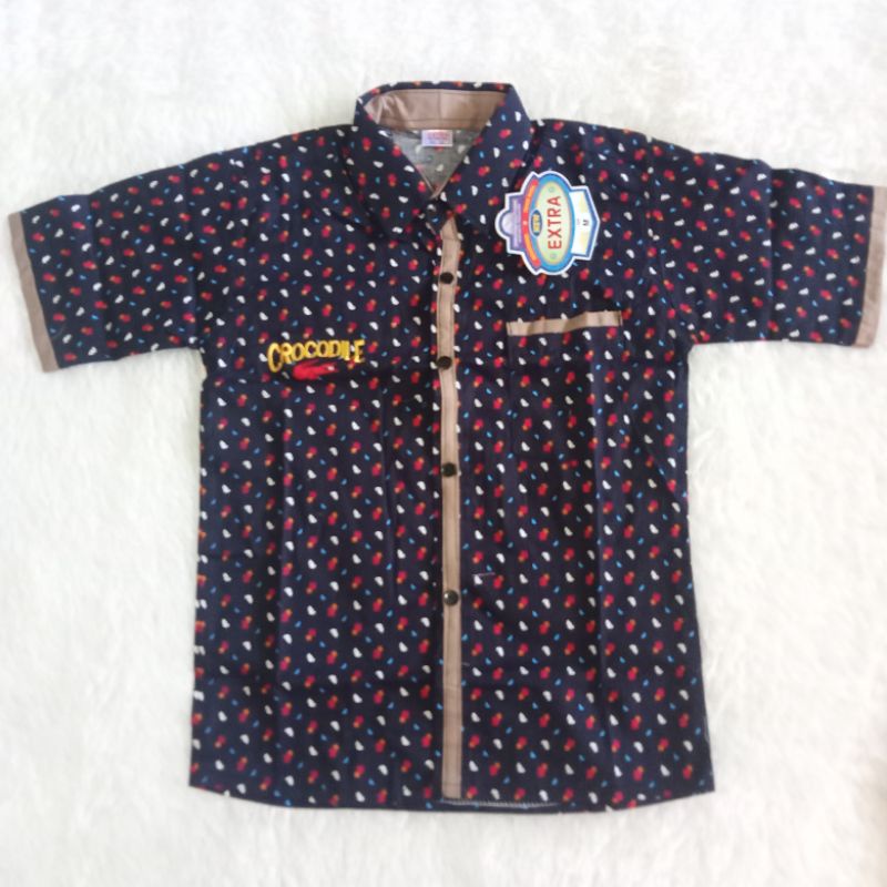 KEMEJA ANAK LAKI-LAKI MOTIF LENGAN PENDEK KEMEJA DISTRO USIA 6-13T