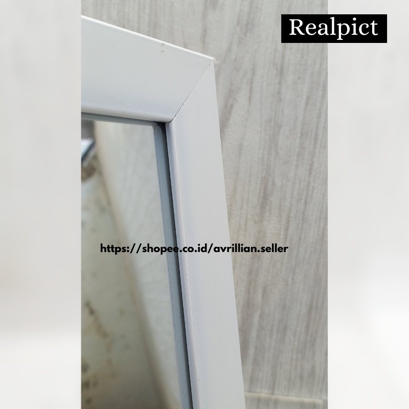Cermin Full body Kaca Aesthetic Cermin Standing Mirror Dinding Minimalis Rias UK.127 X30 CM Termurah-JUMBO 127X39 CM
